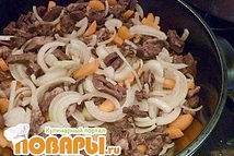 Шаг 3: В обжаренное сердце добавляем заранее …