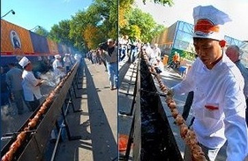 Статья: 67-метровый стокилограммовый шашлык от казахского повара