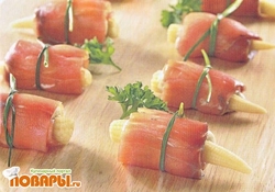 Рецепт: Рулетики из семги