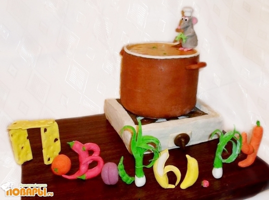 Фото «Торт "Логотип и крыс Реми"»