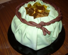 Рецепт: Торт "Мешок  денег"