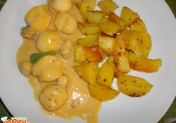 Рецепт: Каракатицы (сеппии) в сливочно-грейпфрутовом соусе