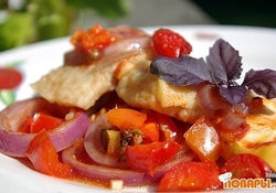 Рецепт: Пангасиус с овощами