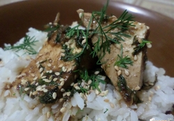 Рецепт: Тофу в соевом соусе