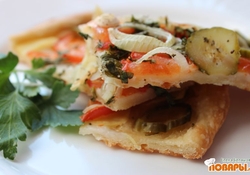 Рецепт: Пицца на пресном тесте