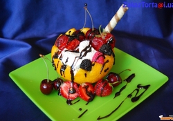 Рецепт: Мороженое "Летняя свежесть в шоколаде"