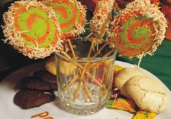 Рецепт: Печенье "Новогодние спиральки"