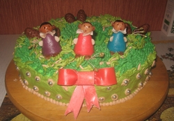 Рецепт: Торт "Рождественский венок"