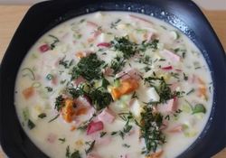 Рецепт: Кефирная окрошка