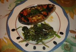 Сёмга с шпинатом