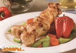 Рецепт: Шашлычки из курицы