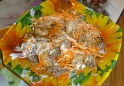 Салат "Нáima globus" с морковью по-корейски