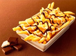 Картофель фри с шоколадным соусом от Макдональдс