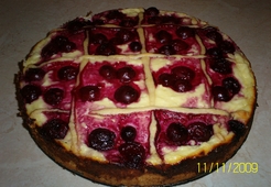 Творожный пирог с вишней