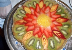 Рецепт: Фруктовый торт с желе