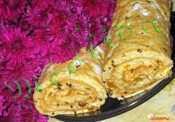 Рецепт: Рулетик к чаю 