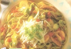 Тальятелле в остром курином соусе