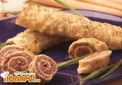 Рецепт: Рулетики из яиц