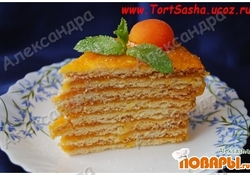 Рецепт: Абрикосово-лимонный торт