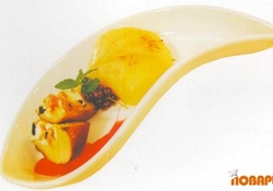 Рецепт: Груша в апельсиновом соке с корицей