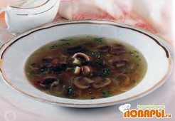 Щи кислые с грибами