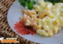 Креветки и рисовые оладья на Завтрак