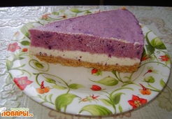 Творожно-ягодный торт без выпечки