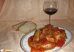 Рецепт: Курица с болгарским перцем