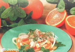 Салат из апельсинов с курицей