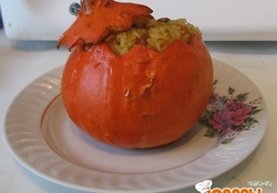 Рецепт: Тыква с сухофруктами и орехами