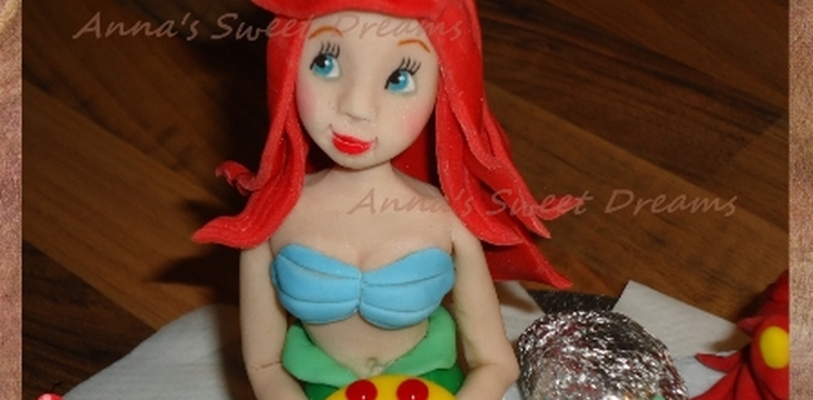 Шаг №13 МК Торт Русалочка Ариэль от Annula