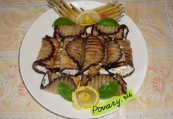 Баклажанные рулетики