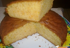 Бисквит с белым шоколадом и апельсиновой цедрой