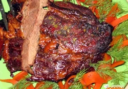 Рецепт: Говядина в красном вине