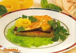 Рецепт: Бутерброды с ананасом