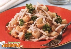 Салат из курицы с орехами