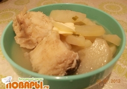 Рецепт: Налим с картофелем