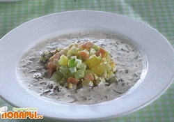 Рецепт: Холодный суп из щавеля 