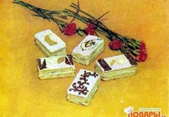 Пирожное песочное с кремом