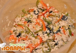 Рецепт: Салат из курицы с кунжутным маслом