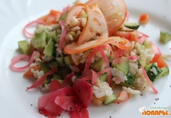 Салат с авокадо и рисом