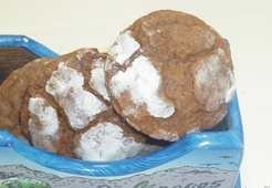 Шоколадное печенье под снегом