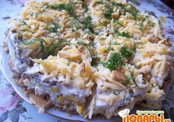 Рецепт: Салат рыбный