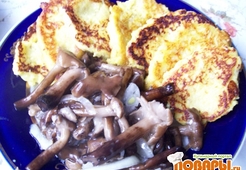 Картофельные блинчики с кунжутом