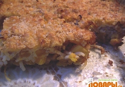 Рецепт: Запеканка из тыквы с лапшой