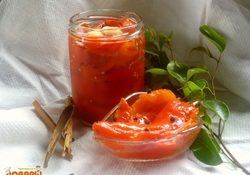 Рецепт: Перец в сладком маринаде