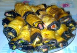 Рулетики из баклажанчиков