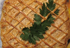 Курник с куриным мясом, морковью и картофелем