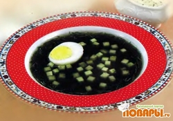 Рецепт: Холодный суп из щавеля