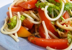 Рецепт: Спагетти с помидорами